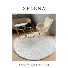 Vaip ümmargune Selena, valge,  Ø200cm 